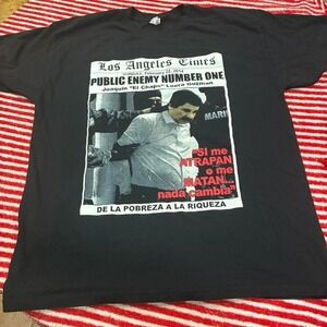 Black XL T-Shirt EL CHAPO public Enemy number one